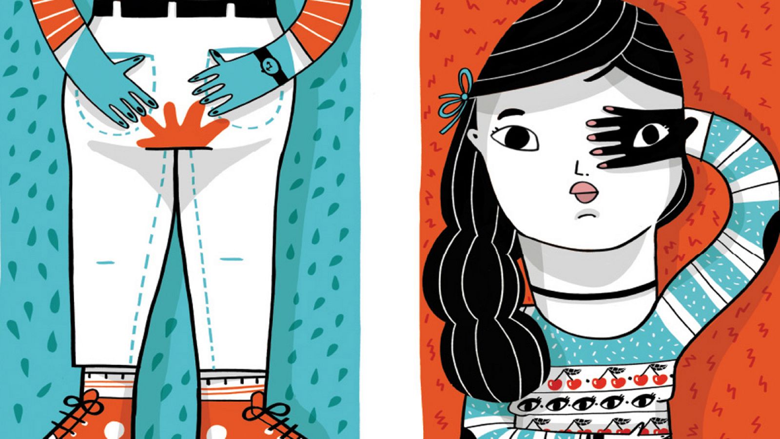 Ilustración de Amaia Arrazola que acompaña al cuento 'Culorrojo', sobre la menstruación