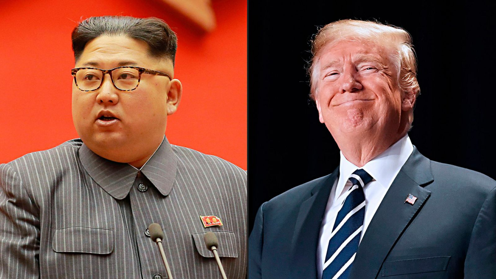 El líder de Corea del Norte, Kim Jong-un, y el presidente de Estados Unidos, Donald Trump