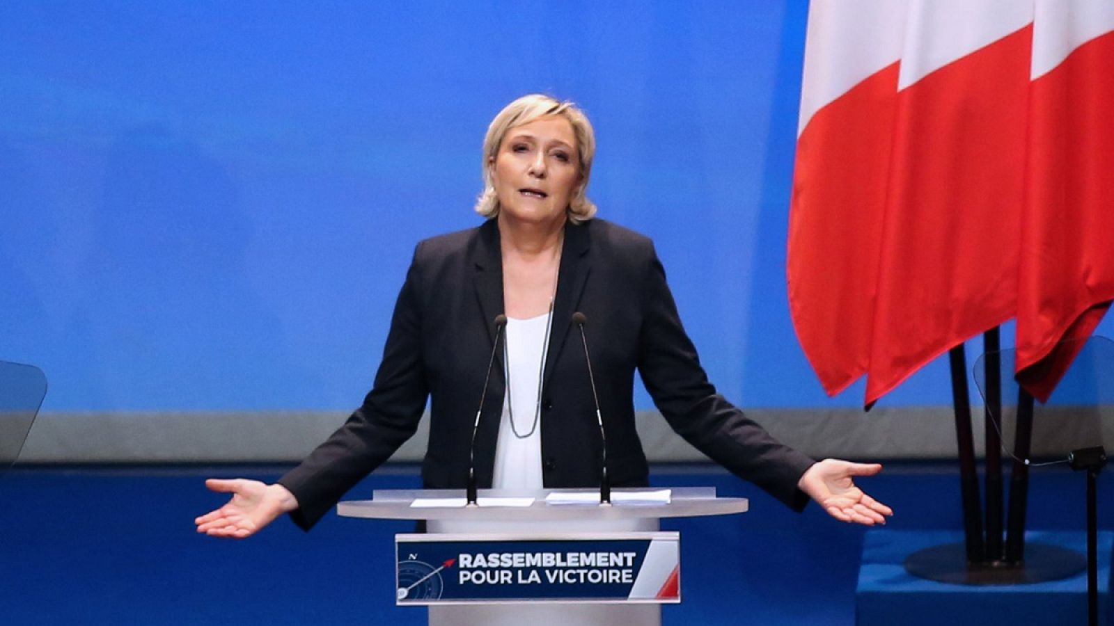 La presidenta del Frente Nacional, Marine Le Pen