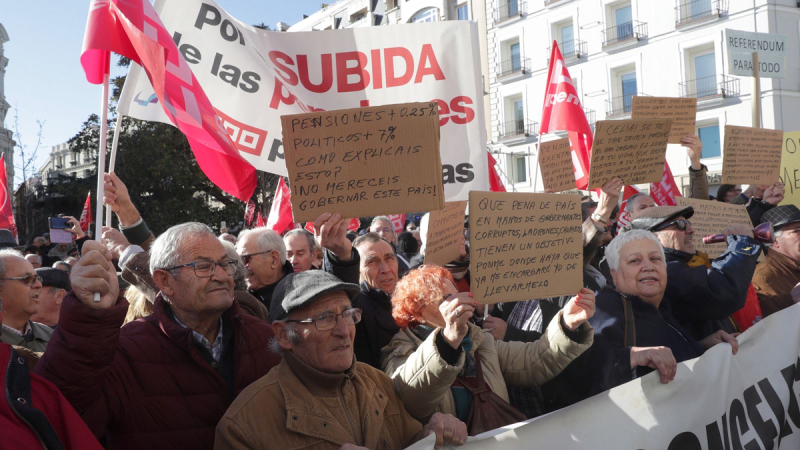 Manifestación de pensionistas en una imagen de archivo
