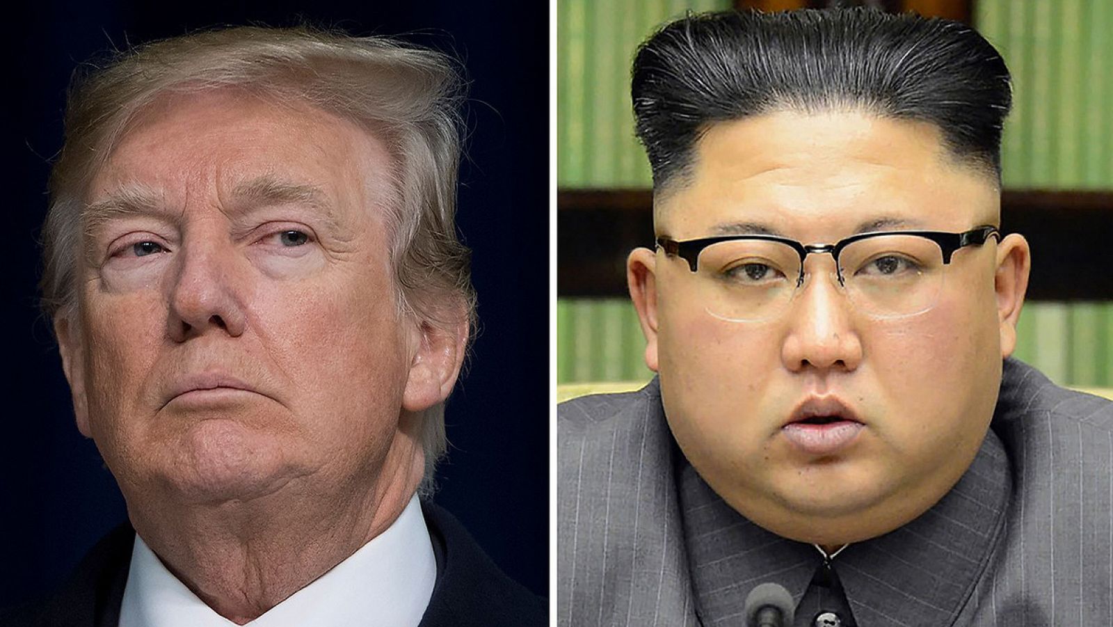 Combo de imágenes del presidente de EE.UU., Donald Trump, y el líder norcoreano, Kim Jong un