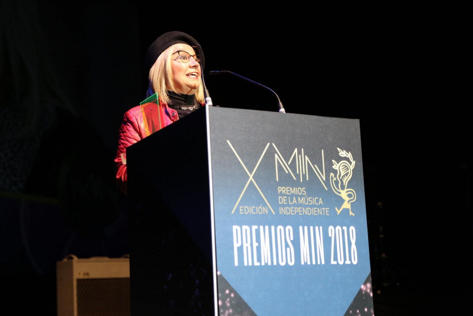 Rosa Pérez en la entrega de los Premios MIN