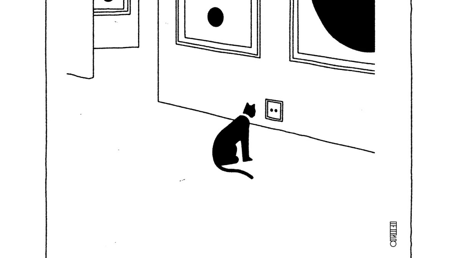 Fragmento de una ilustración de 'Cats are paradoxes'