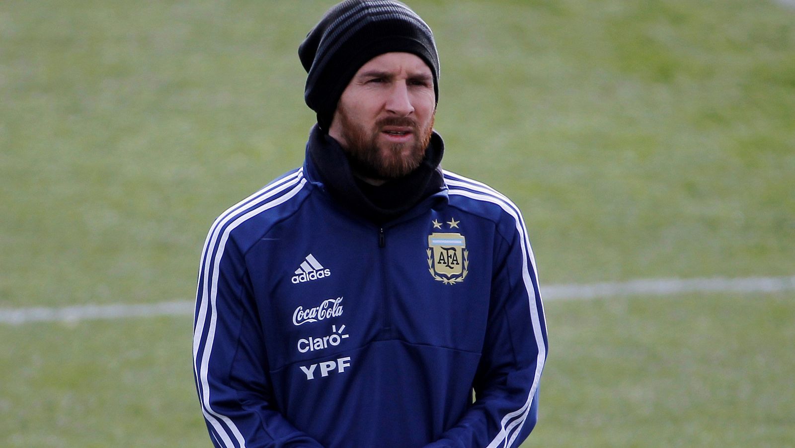 Entrenamiento de Argentina en Madrid, con Leo Messi.