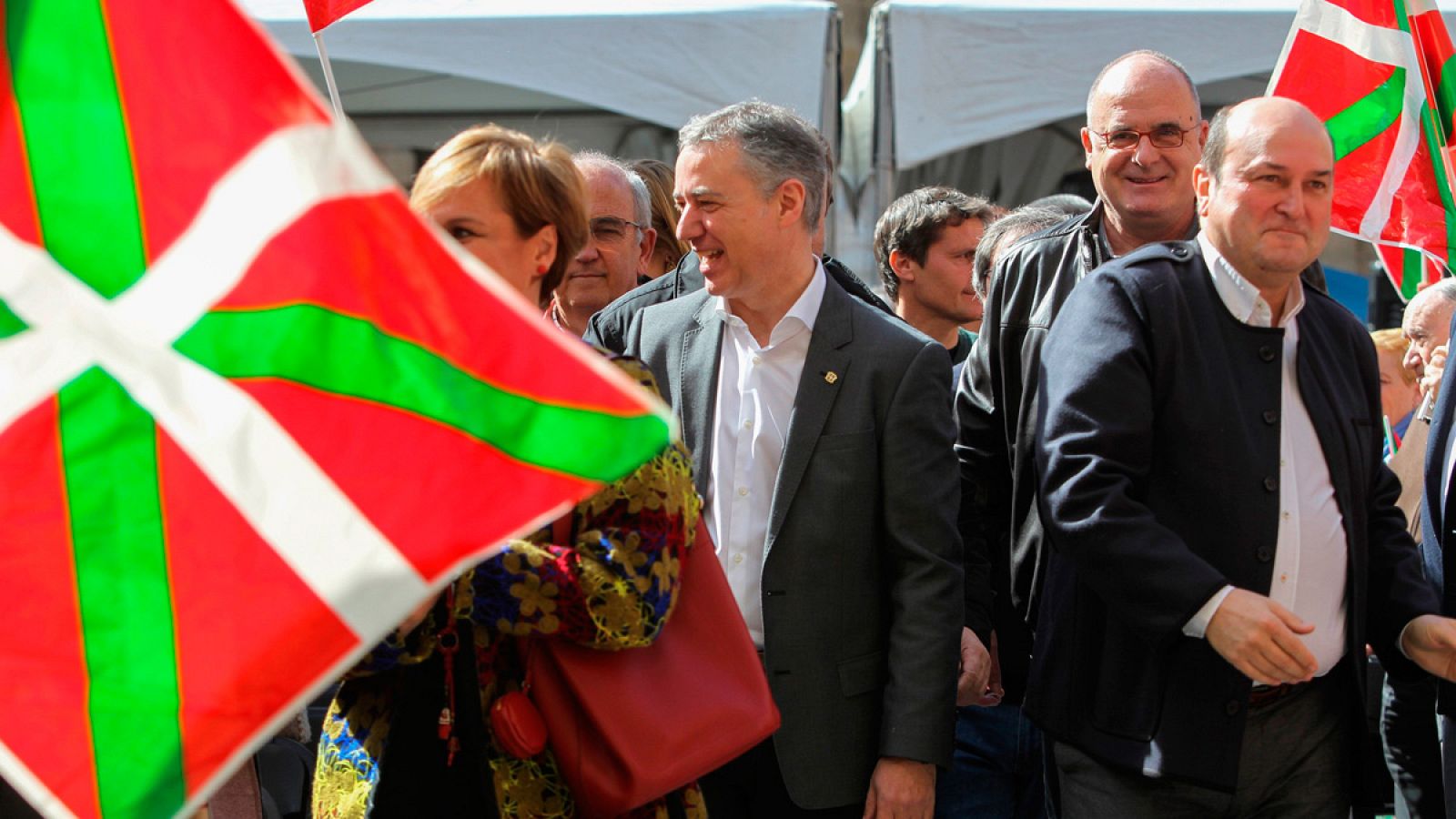 El PNV ha celebrado el Aberri Eguna (día de la patria) con un acto público en el que han intervenido el presidente del partido, Andoni Ortuzar, y el lehendakari, Iñigo Urkullu