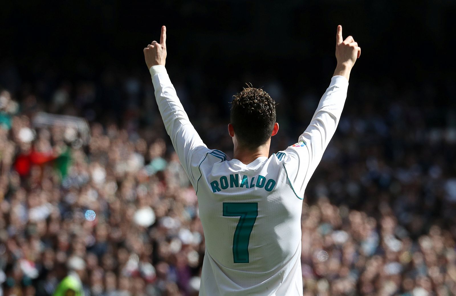 Cristiano Ronaldo celebra su gol.