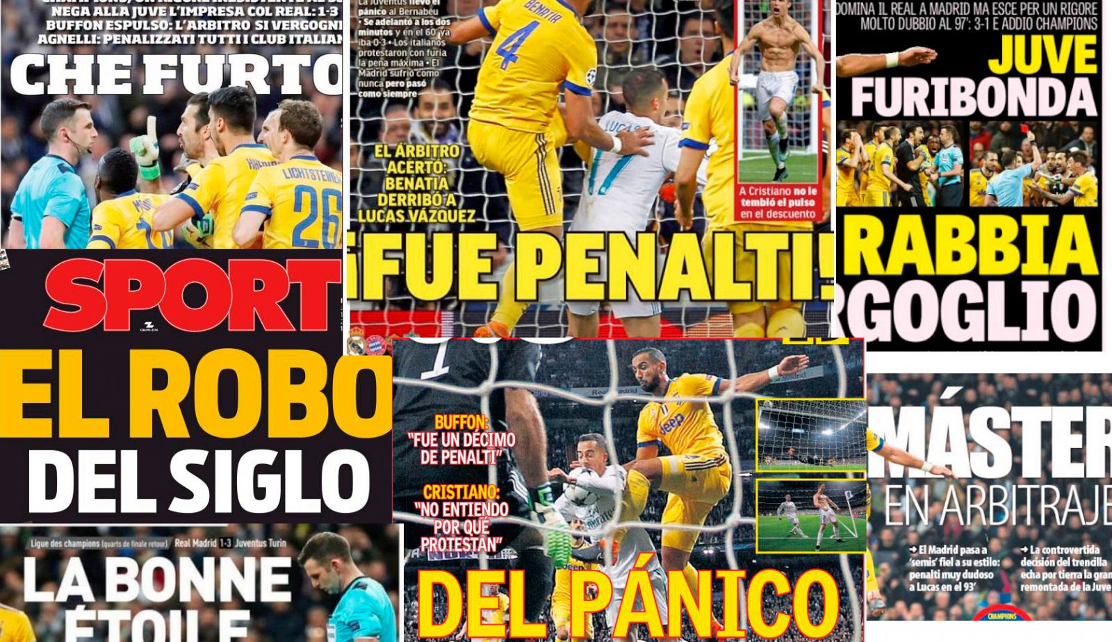 La prensa destaca el 'penalti dudoso' que dio el pase al Madrid