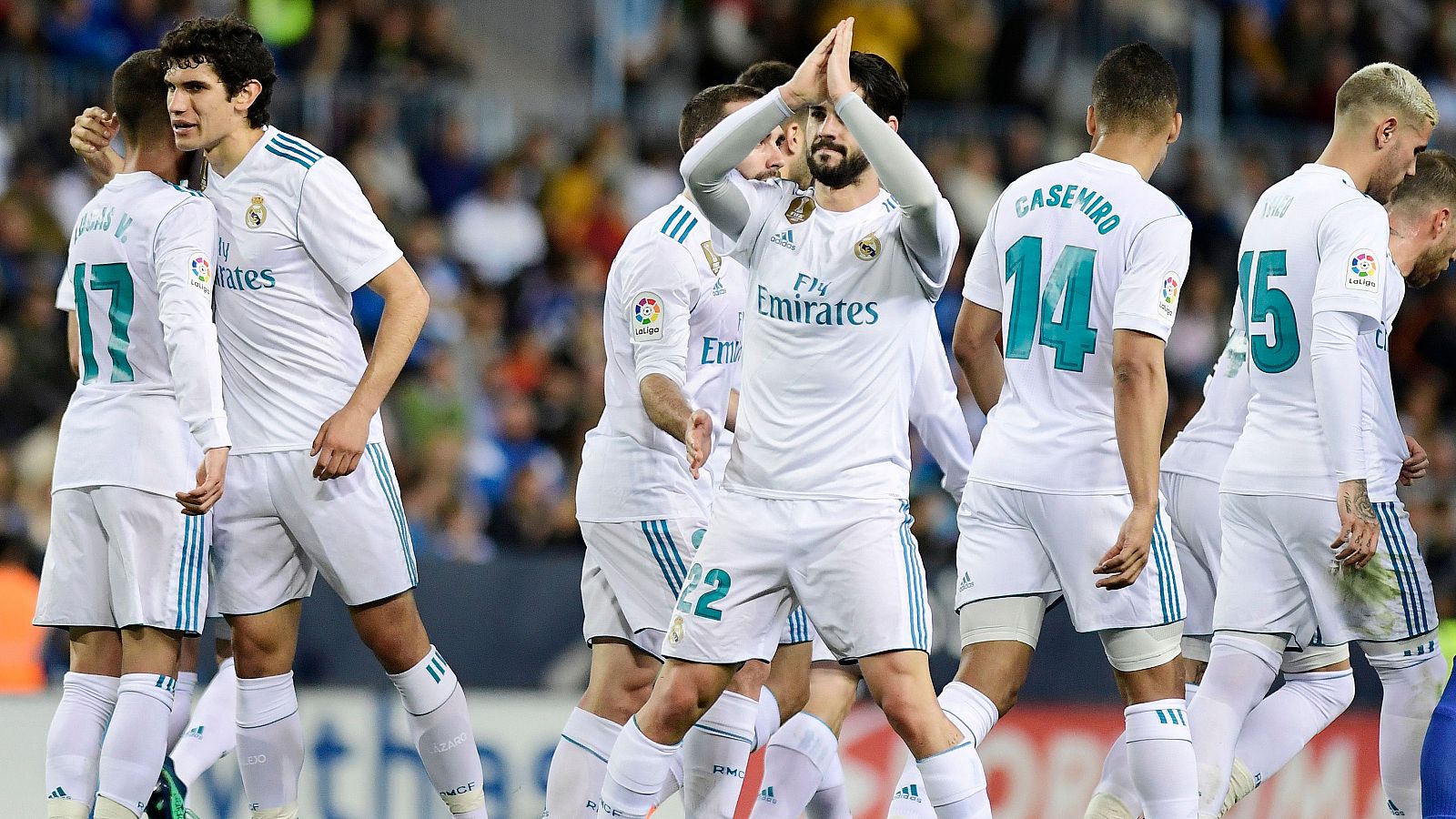 Isco se disculpa ante la afición malagueña tras marcar el primer tanto en La Rosaleda.