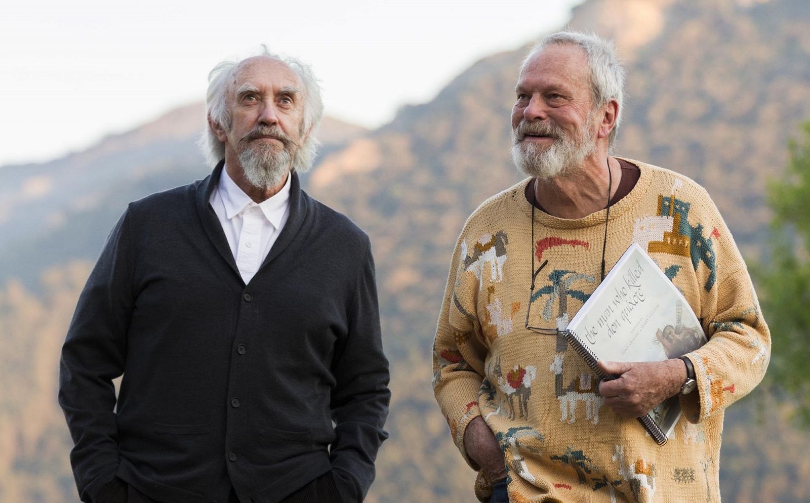 Terry Gilliam con Johnatan Pryce en 'El hombre que mató a Don Quijote'