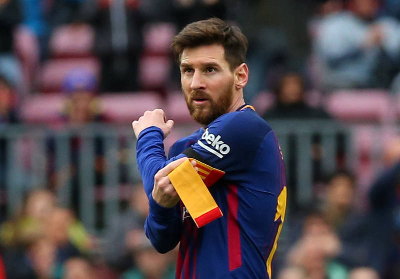 El jugador argentino del FC Barcelona, Leo Messi.