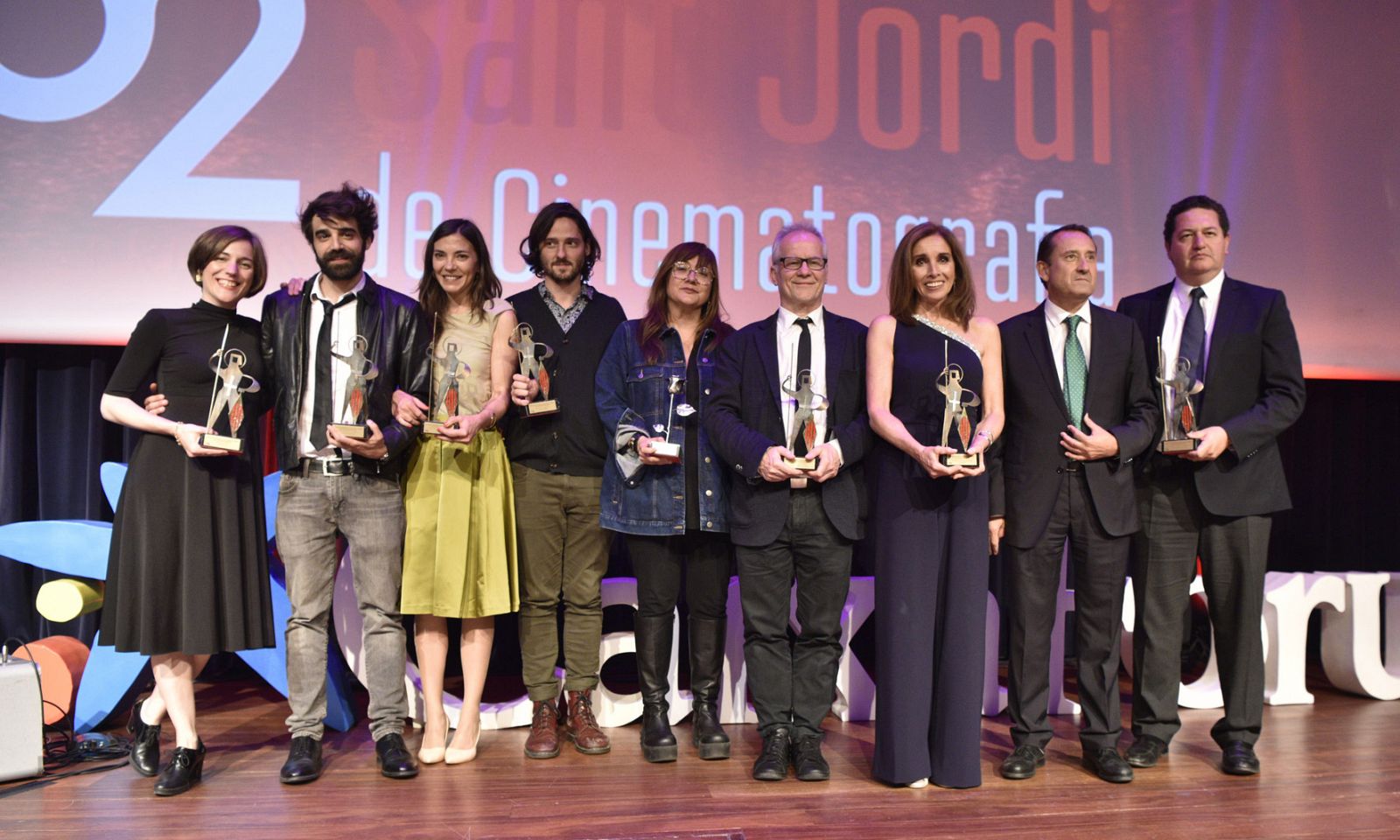 Los premiados en los Sant Jordi, anoche en Barcelona
