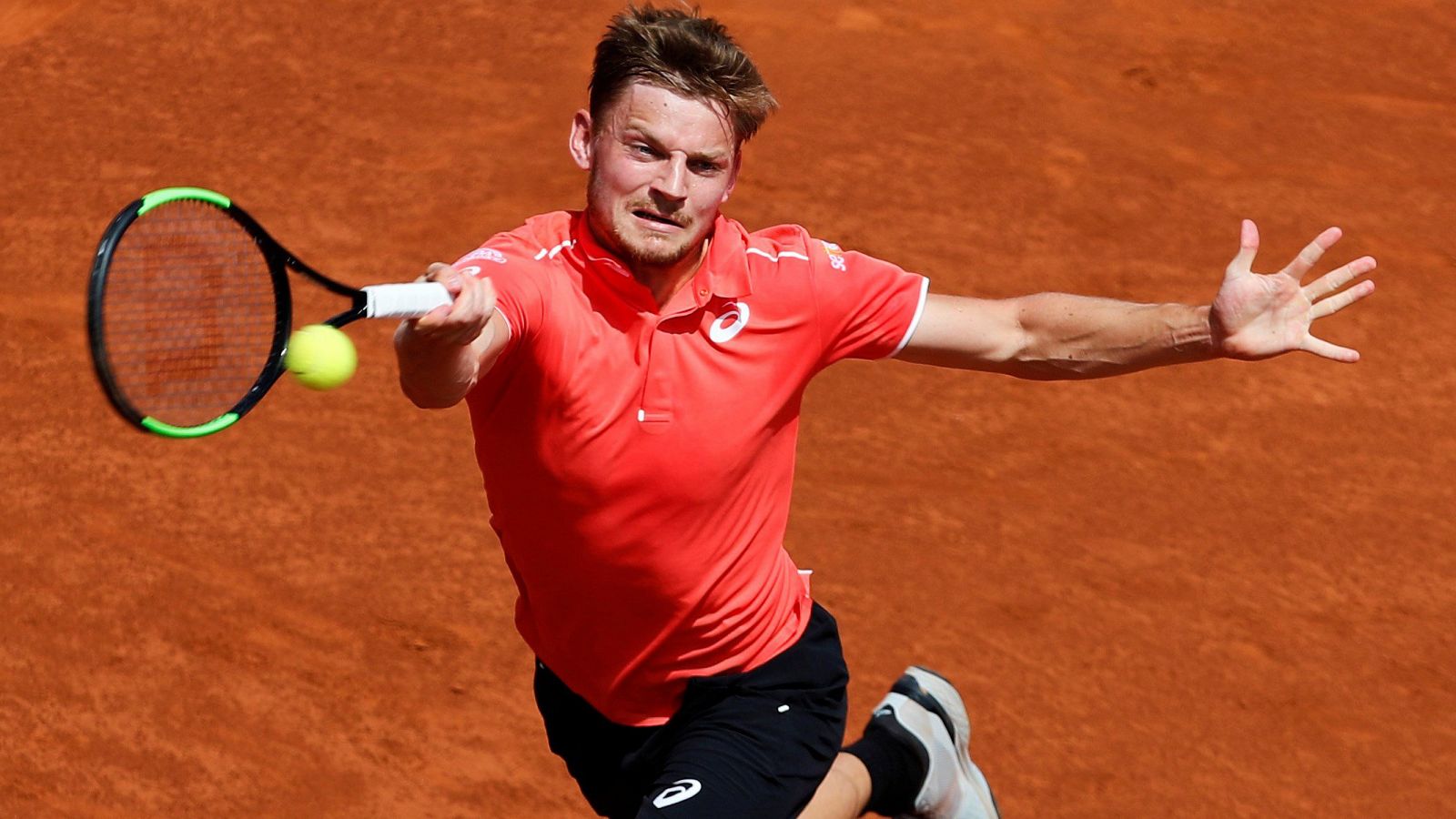 El tenista belga David Goffin, durante el partido.