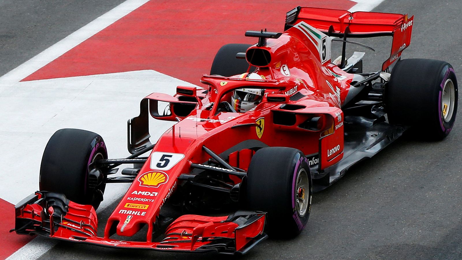 El alemán Sebastian Vettel, en el GP de Azerbaiyán.