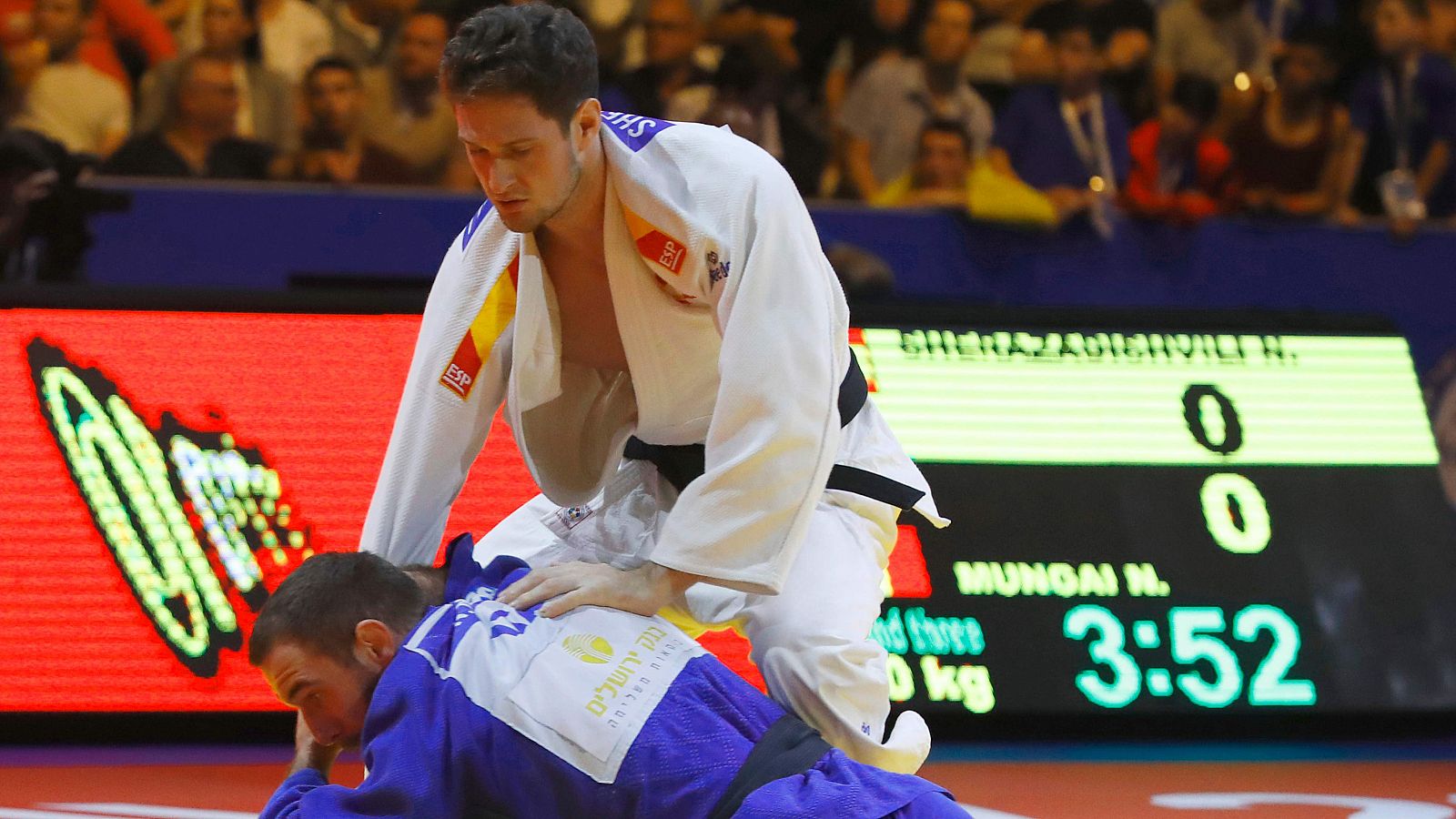 Nikoloz Sherazadishvili, en el Campeonato de Europa.