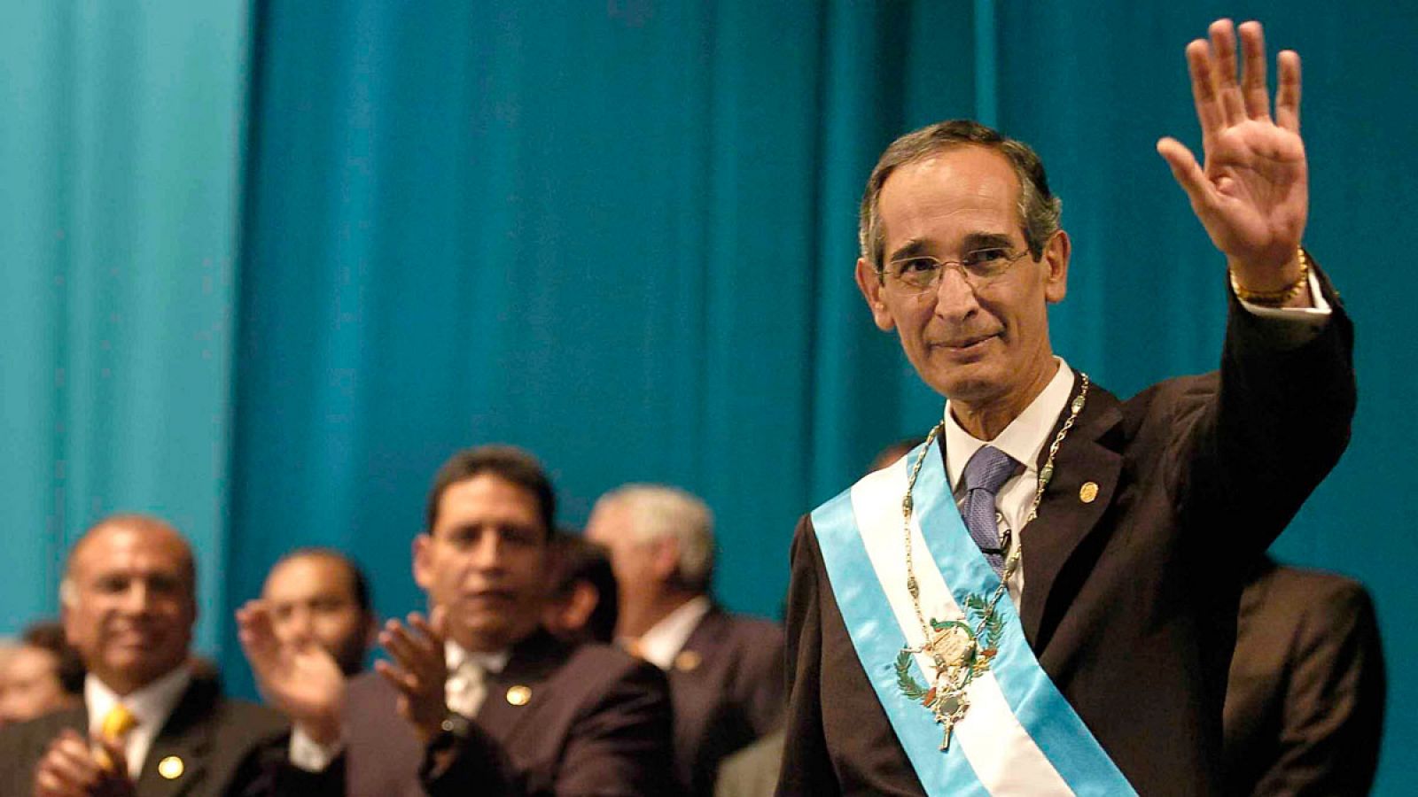 El expresidente de Guatemala, Álvaro Colom, tras tomar posesión de su cargo en enero de 2008