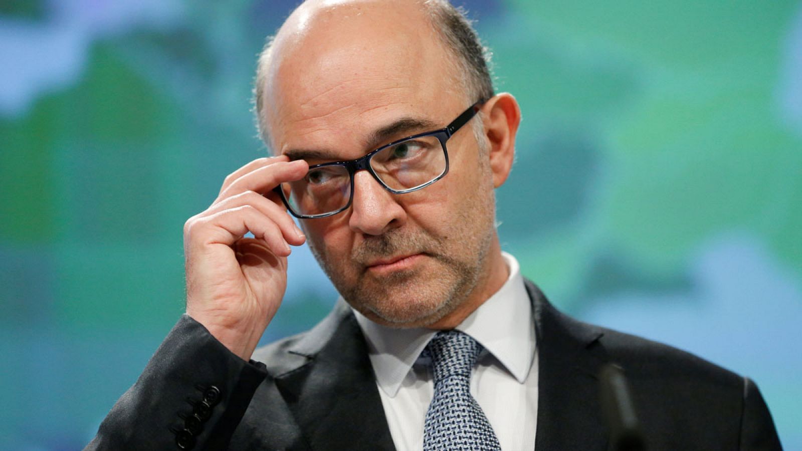 El comisario europeo de Asuntos Económicos y Financieros, Pierre Moscovici, durante la presentación de las previsiones de primavera