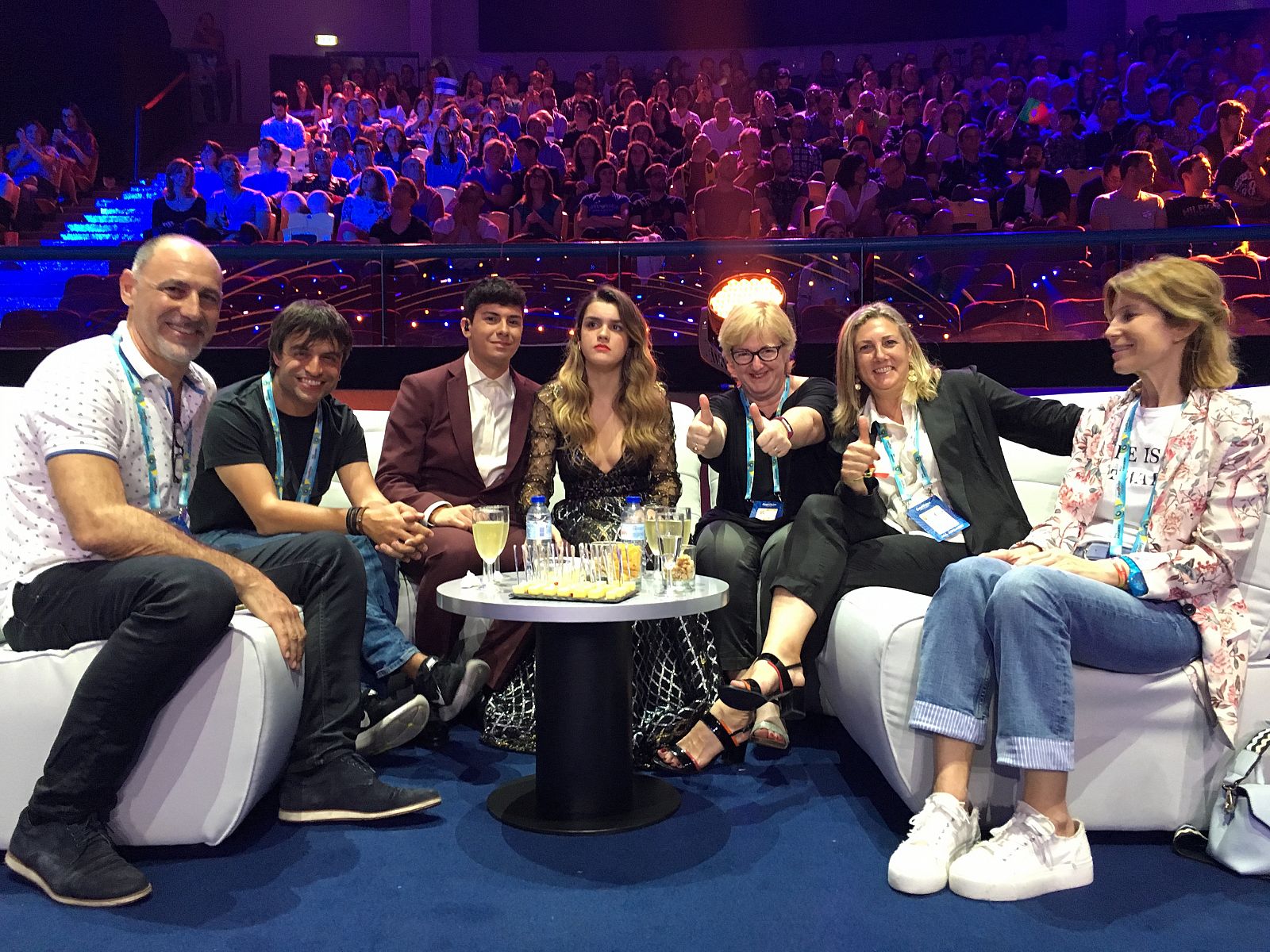 De izda. a dcha. Antonio Losada, Manu Guix, Alfred, Amaia, Marta Vall, Ana Mª Bordás y Mª José Bultó.