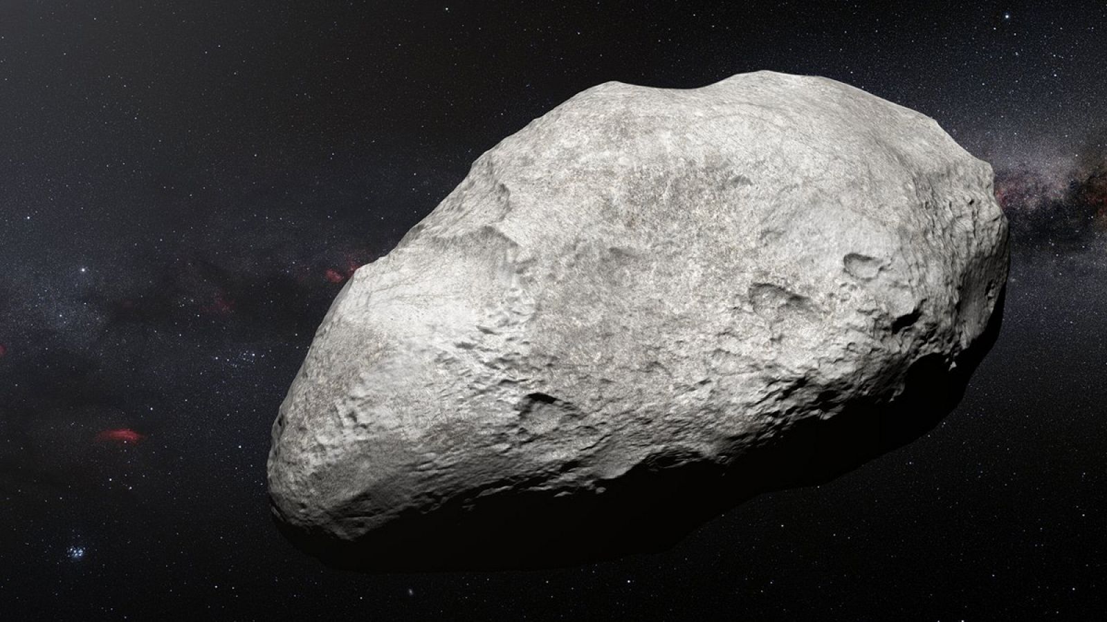 Recreación artística del asteroide 2004 EW95'.