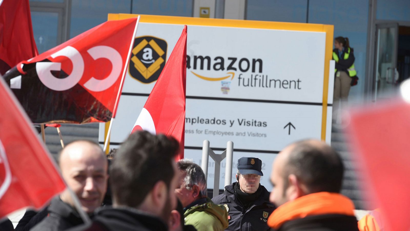 Imagen de archivo de la huelga del pasado 21 de marzo en Amazon, en San Fernando de Henares