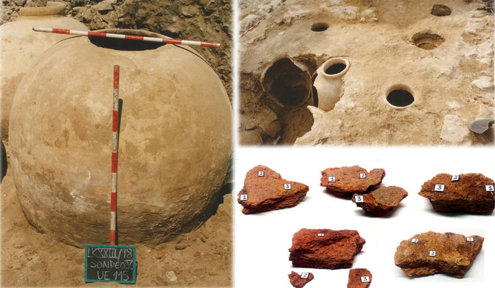Cerámicas arqueológicas encontradas en el yacimiento de Lekeitio.