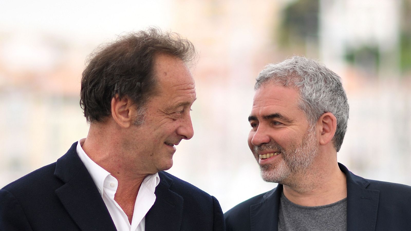 El actor francés Vincent Lindon y el director Stephane Brize.