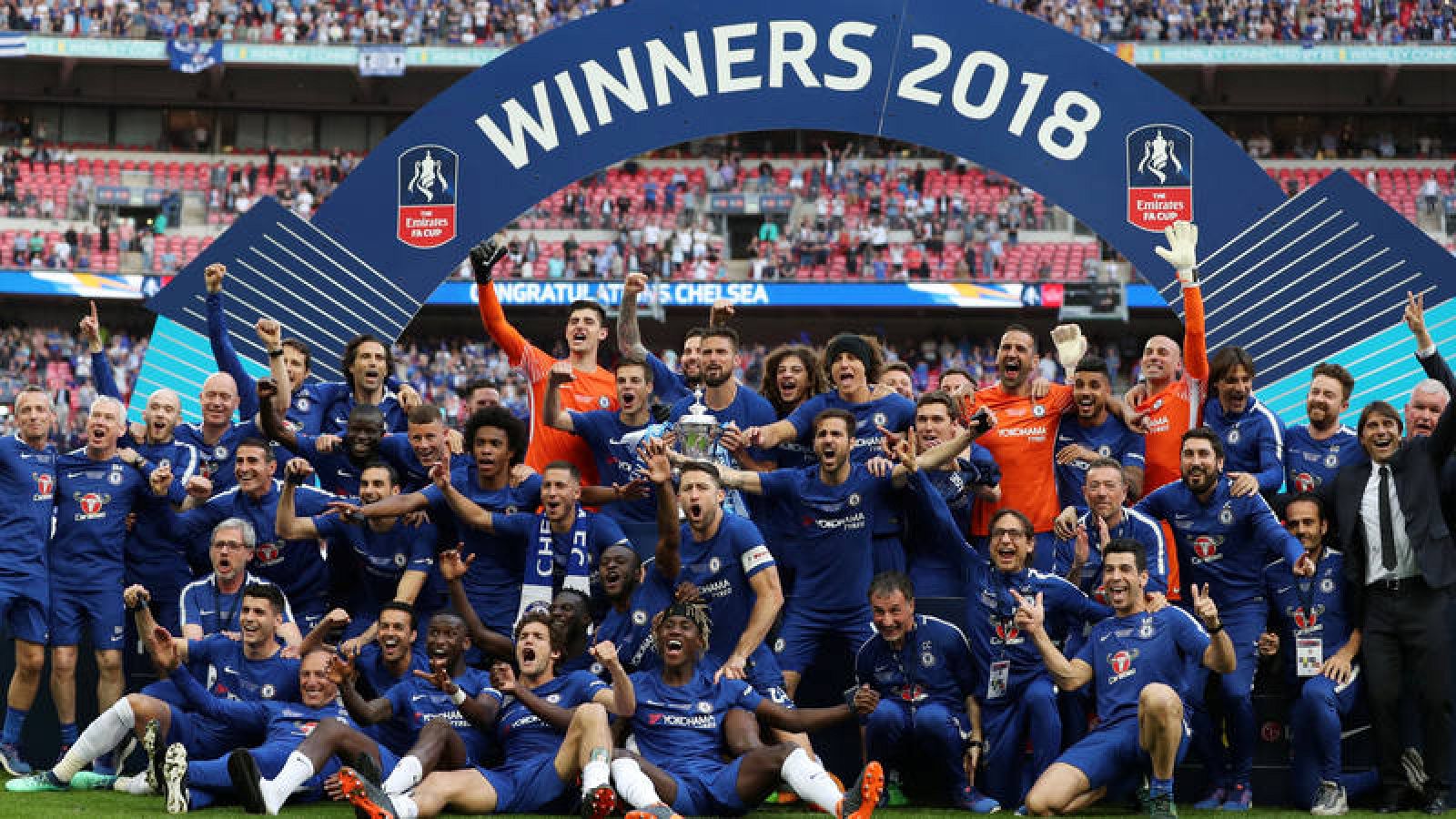El Chelsea celebra su FA Cup 2018.
