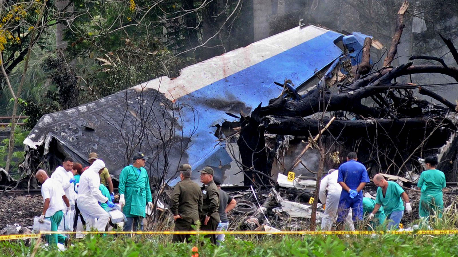 Imagen del accidente de avión