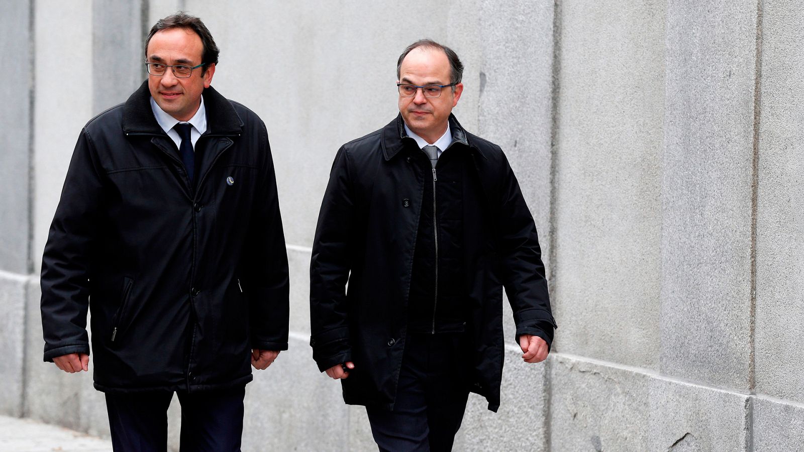 Josep Rull y Jordi Turull, llegando al Tribunal Supremo en una imagen del 23 de marzo