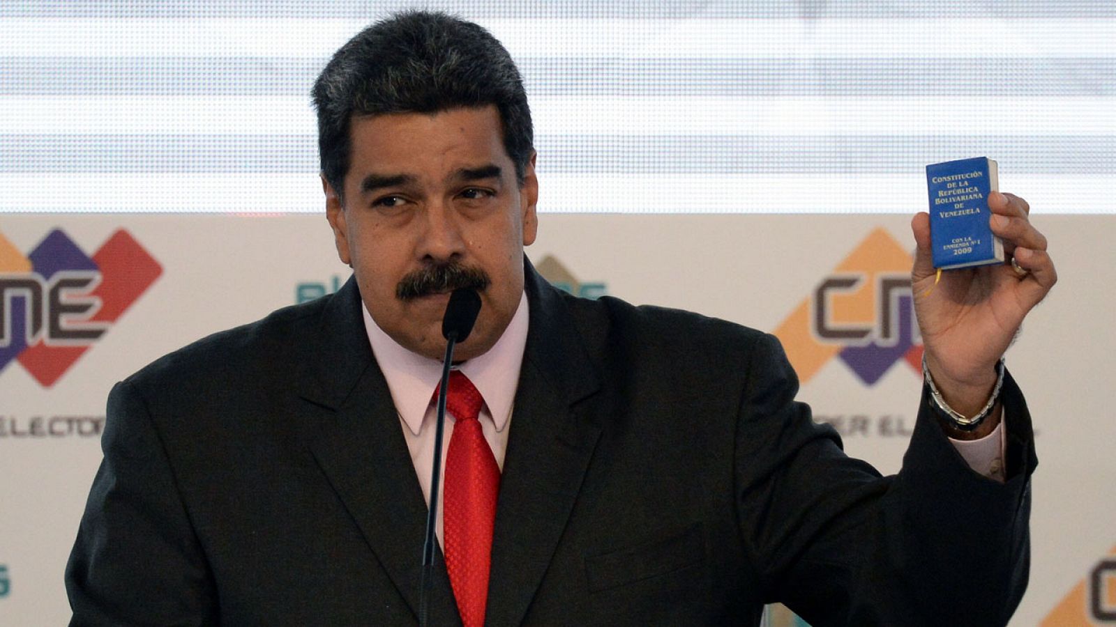 El presidente de Venezuela, Nicolás Maduro, durante su proclamación como presidente