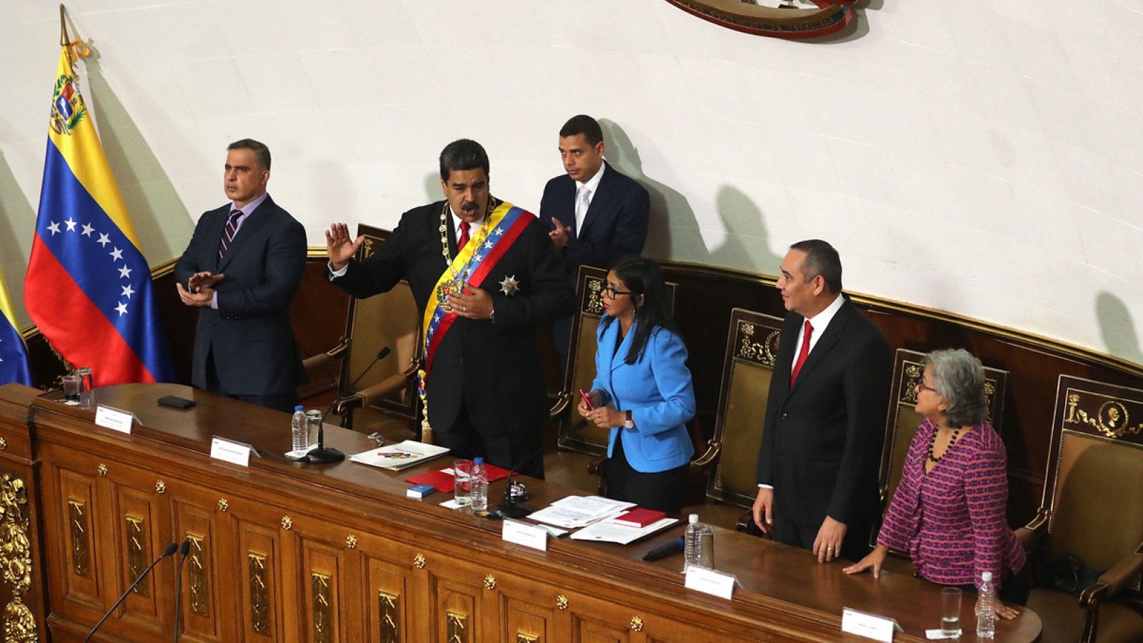 El presidente de Venezuela, Nicolás Maduro, se presenta ante la Asamblea Nacional Constituyente