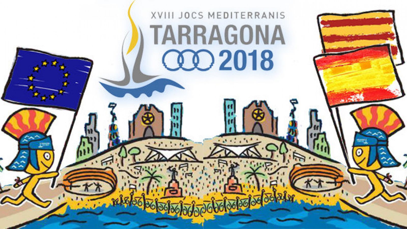 Imagen corporativa de los Juegos Mediterráneos de Tarragona 2018.