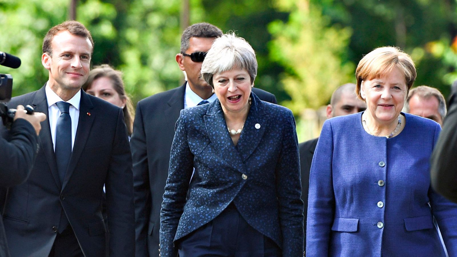 Emmanuel Macron, Theresa May y Angela Merkel, durante la última cumbre de la Unión Europea