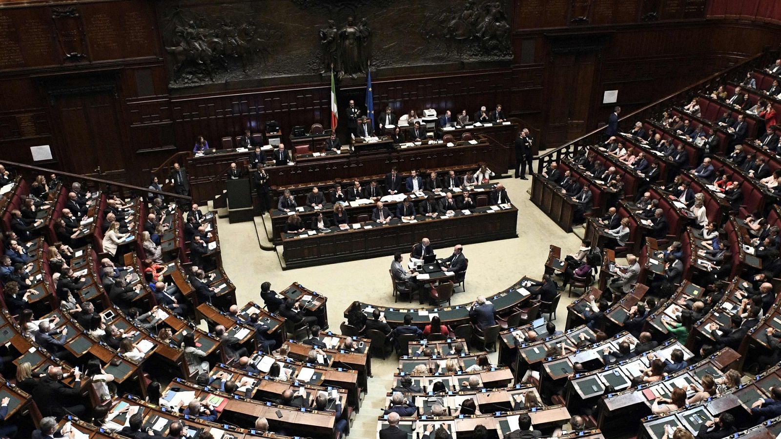 La cámara baja del Parlamento Italiano vota la investidura del Gobierno de Conte