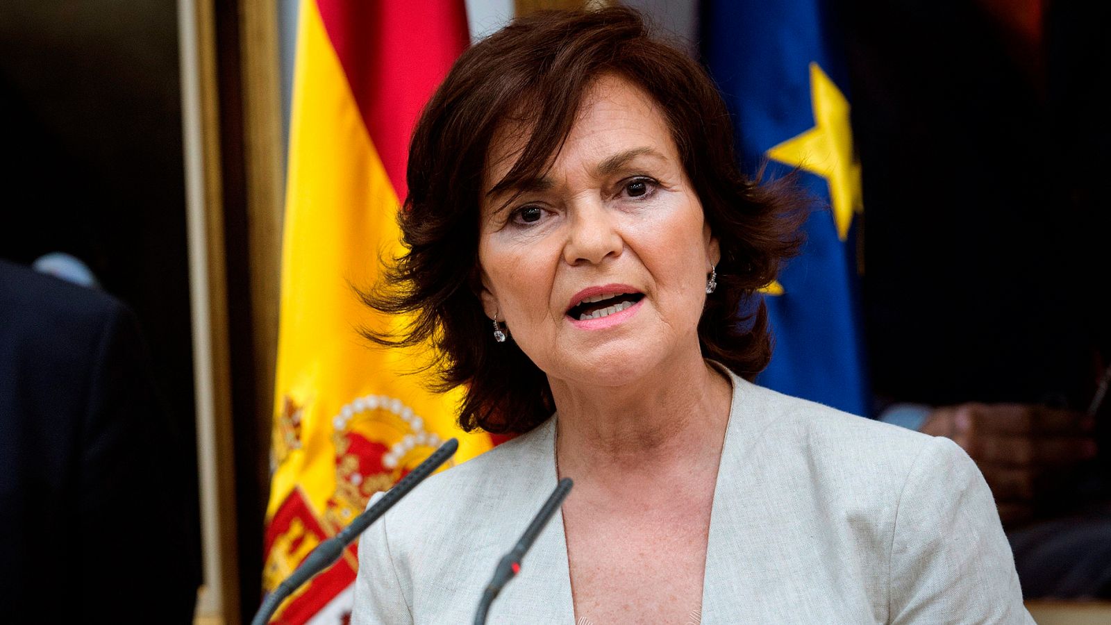 La vicepresidenta del Gobierno, Carmen Calvo.