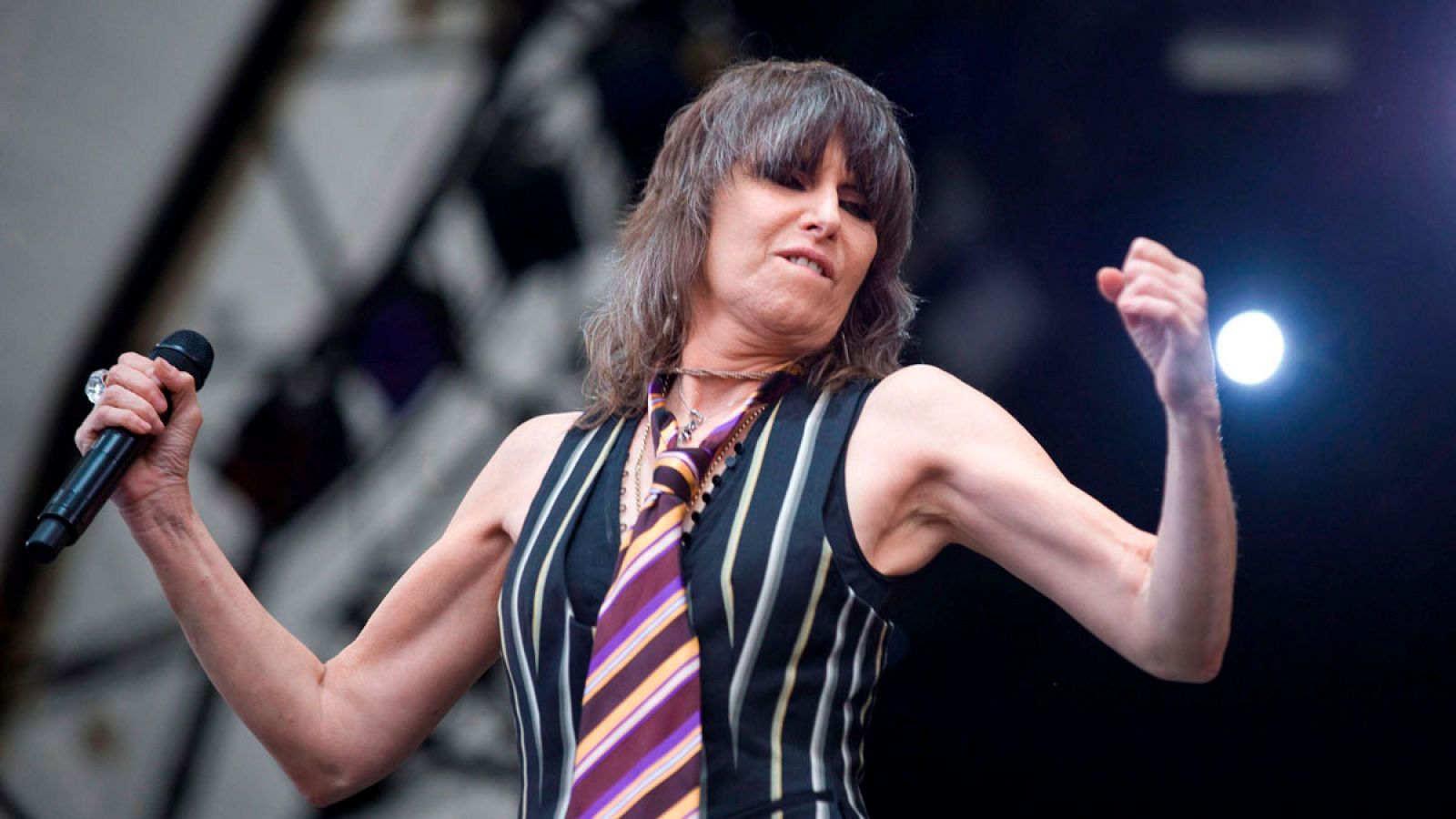 Chrissie Hynde, vocalista del grupo The Pretenders