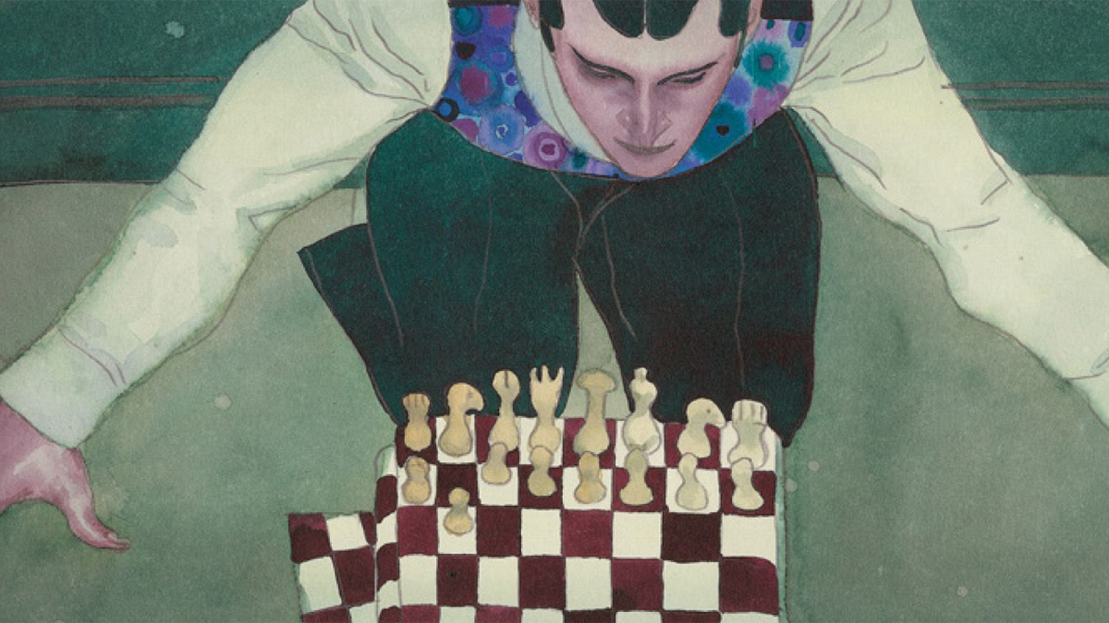 Detalle de una viñeta de 'El jugador de ajedrez'