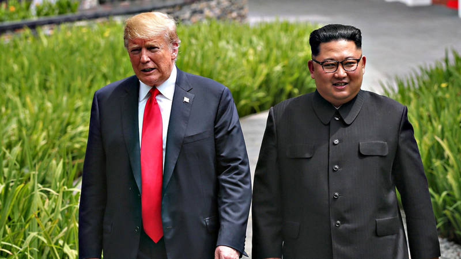 Donald Trump y Kim Jong-un, durante su encuentro en Singapur