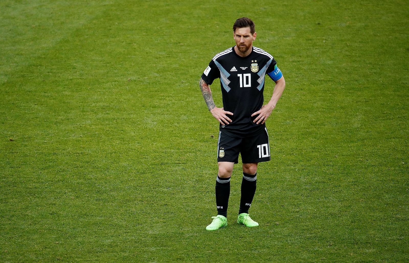 Messi, durante el partido ante Islandia