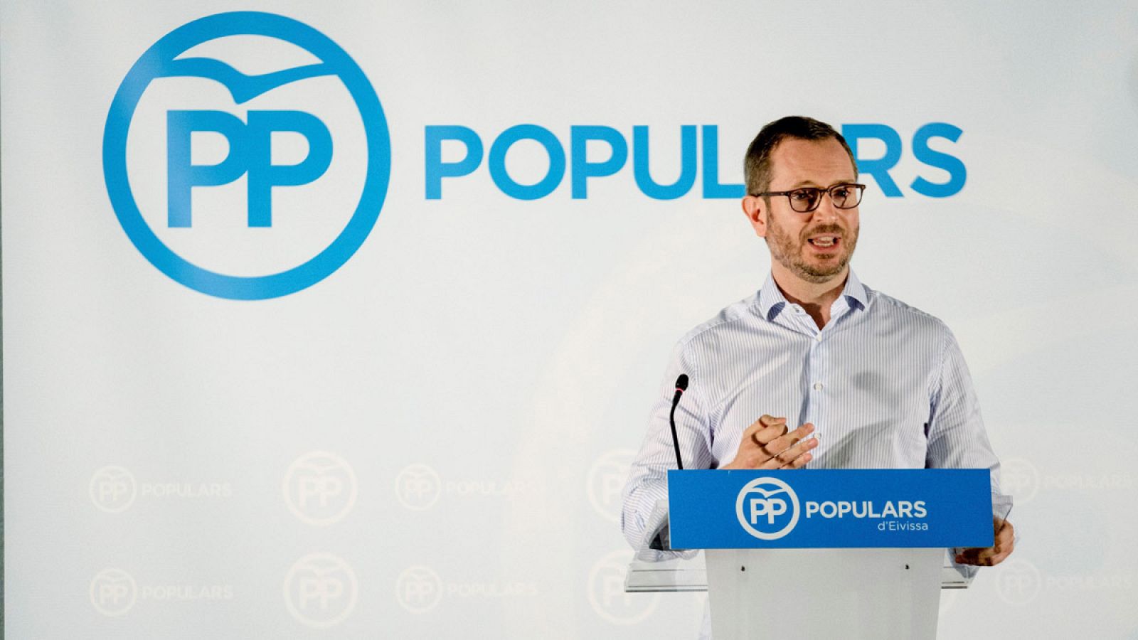 El vicesecretario de Política Social y Sectorial del PP, Javier Maroto, durante su intervención en la Conferencia Política 2018 del PP de Ibiza