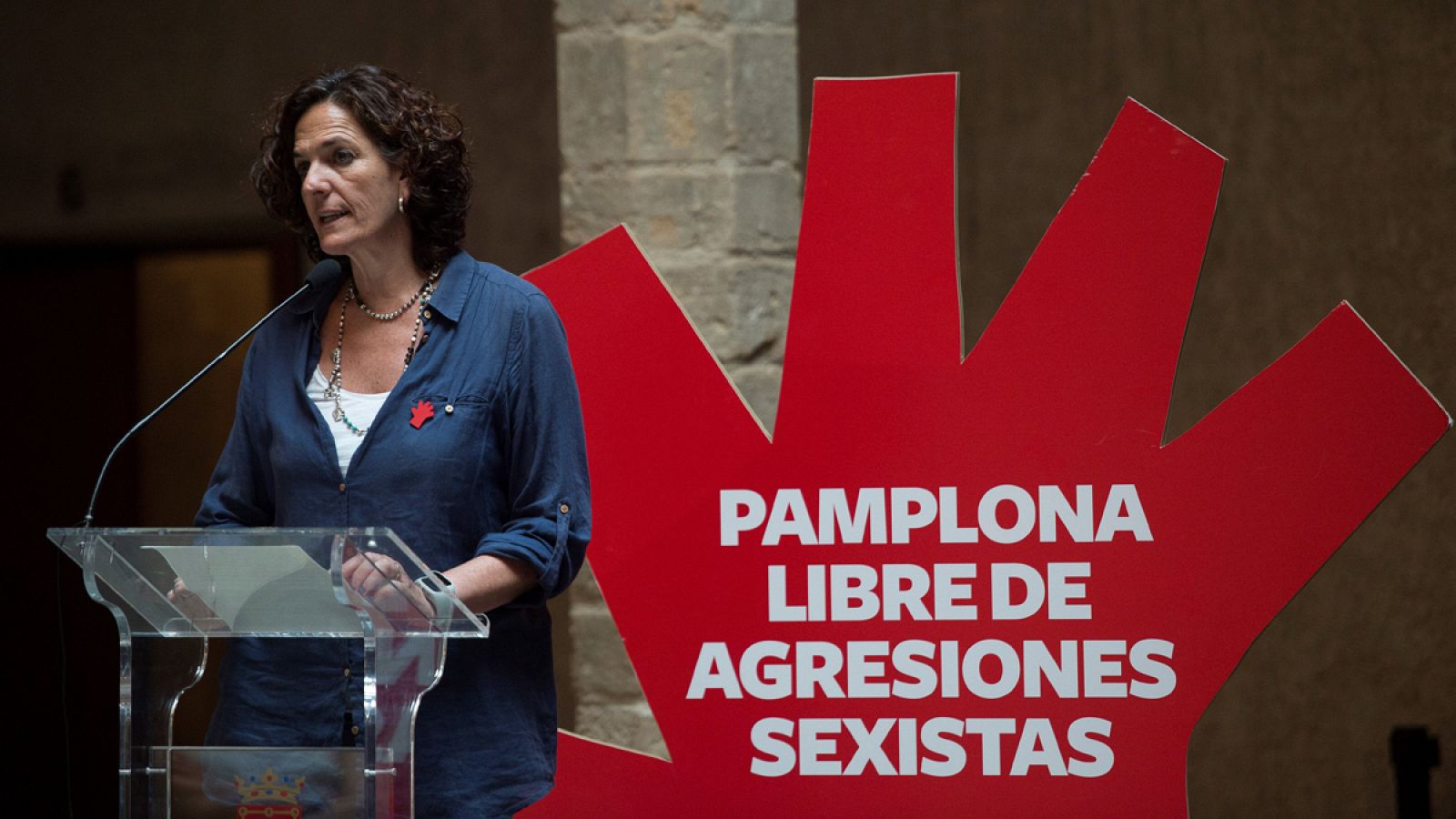 La concejala de Seguridad Ciudadana de Pamplona presenta la campaña contra las agresiones sexistas