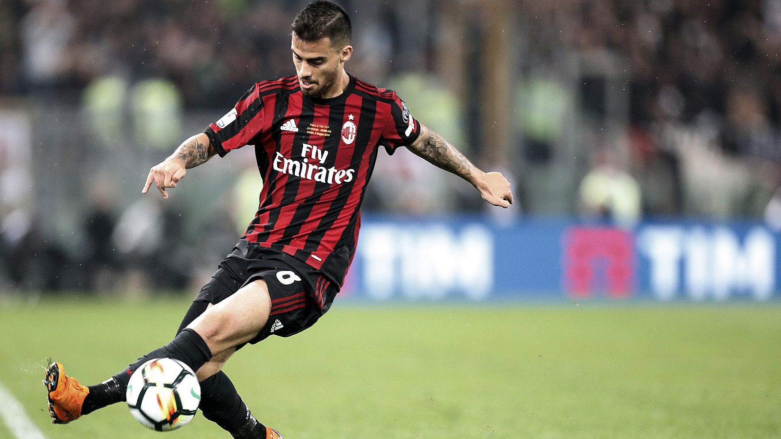 Suso, en un partido con el Milan.