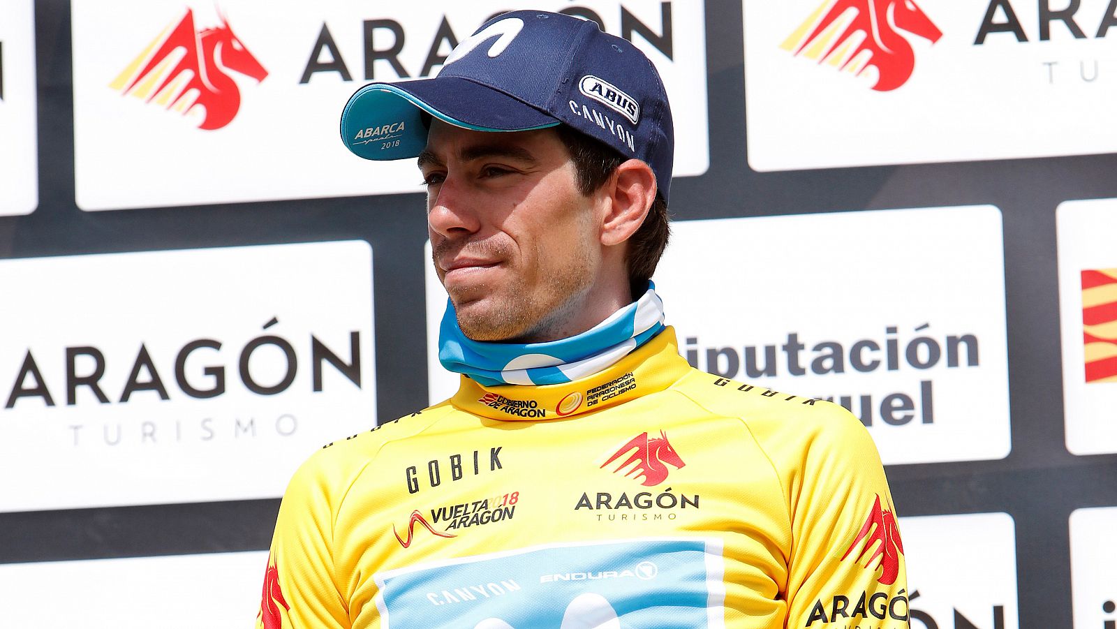 Rosón, en el podio de la última Vuelta a Aragón