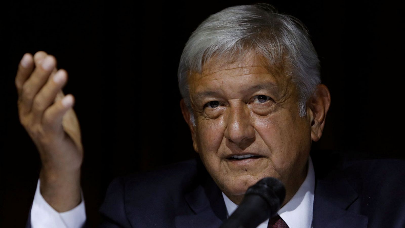 López Obrador durante una rueda de prensa este jueves, 5 de julio de 2018.