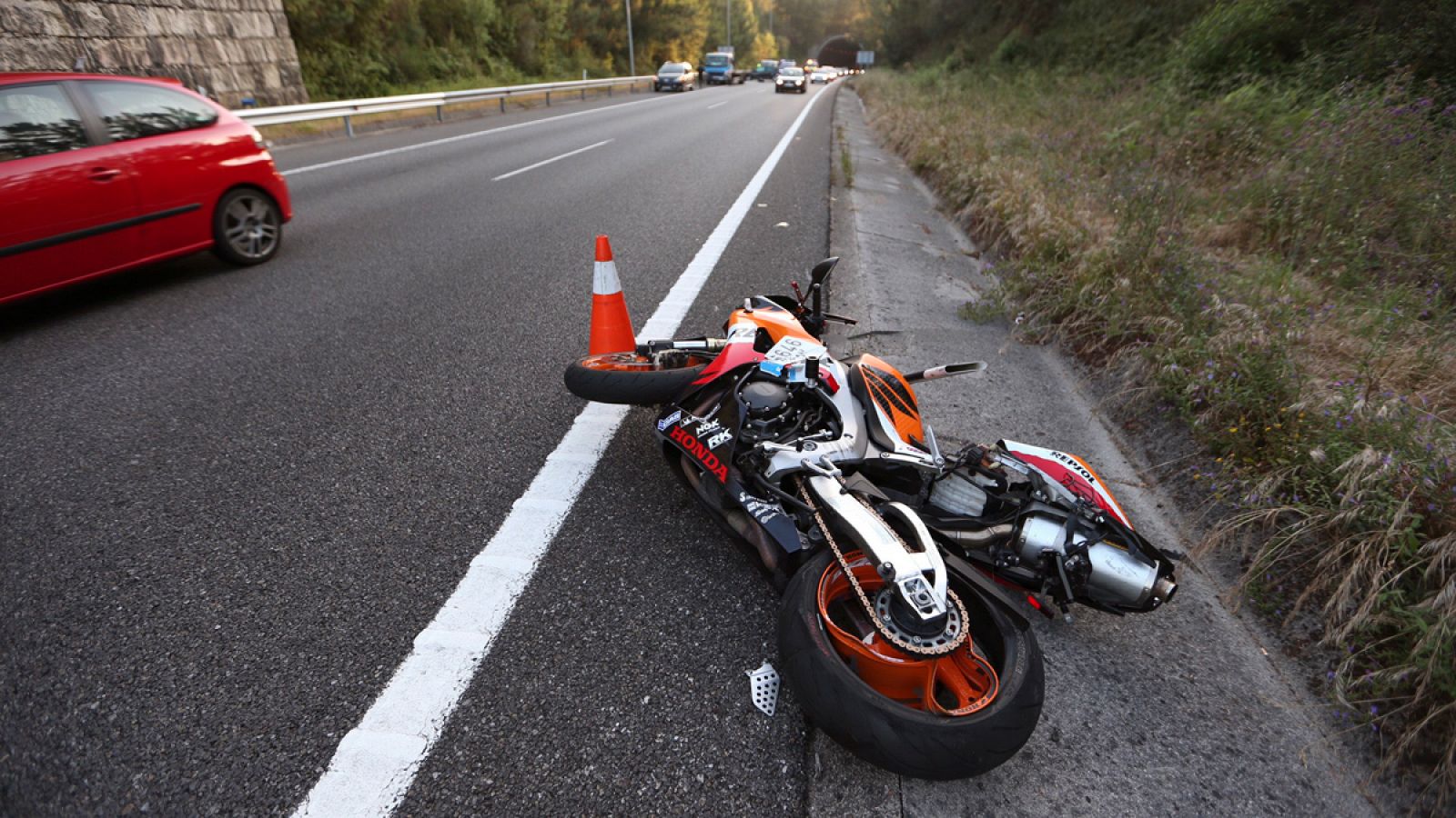 Imagen de archivo de un accidente de motocicleta ocurrido en 2017.