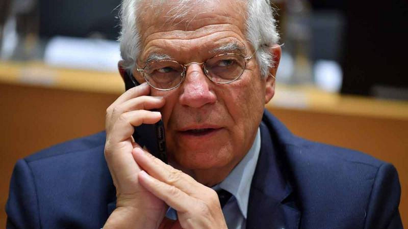 El ministro de Asuntos Exteriores, Josep Borrell, a su llegada al Consejo de ministros de Asuntos Exteriores de la Unión Europea, en Bruselas