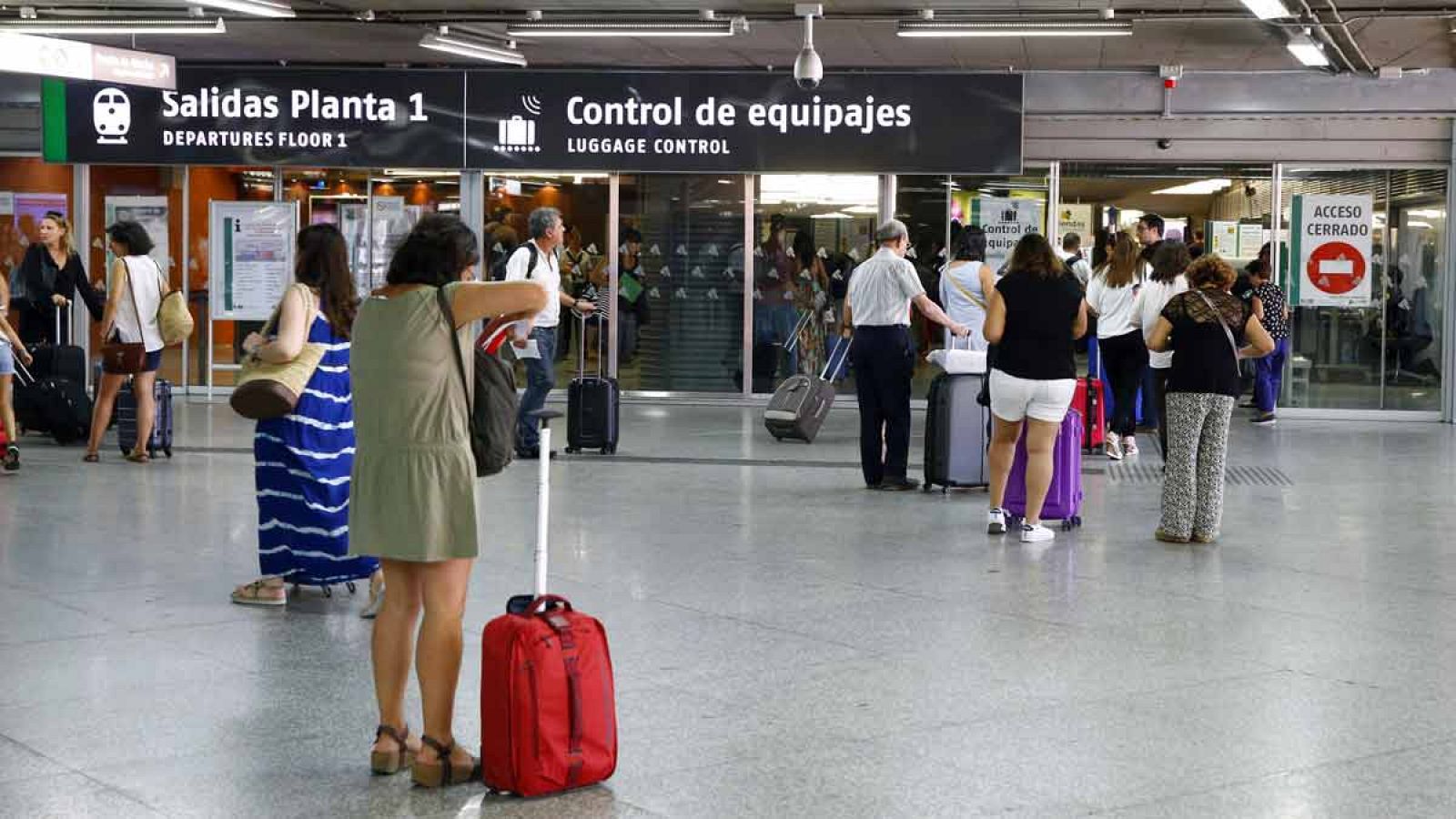 Vista de la estación de Atocha, en Madrid, en una jornada de huelga convocada por CGT en julio del pasado año