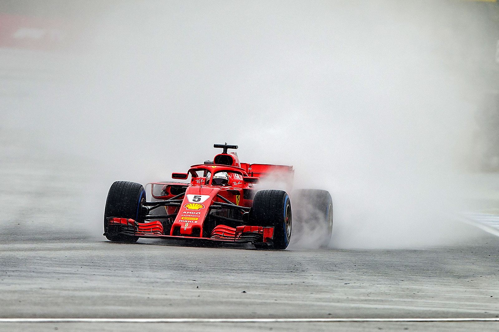 Sebastian Vettel durante la clasificación oficial en Hockenheim.