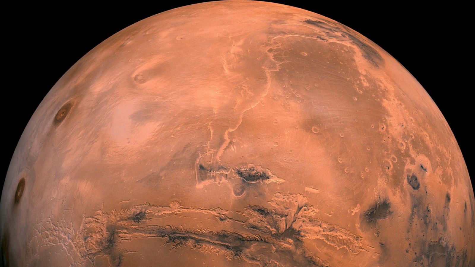 Imagen del Servicio Geológico de Estados Unidos (USGS), que muestra el planeta Marte.