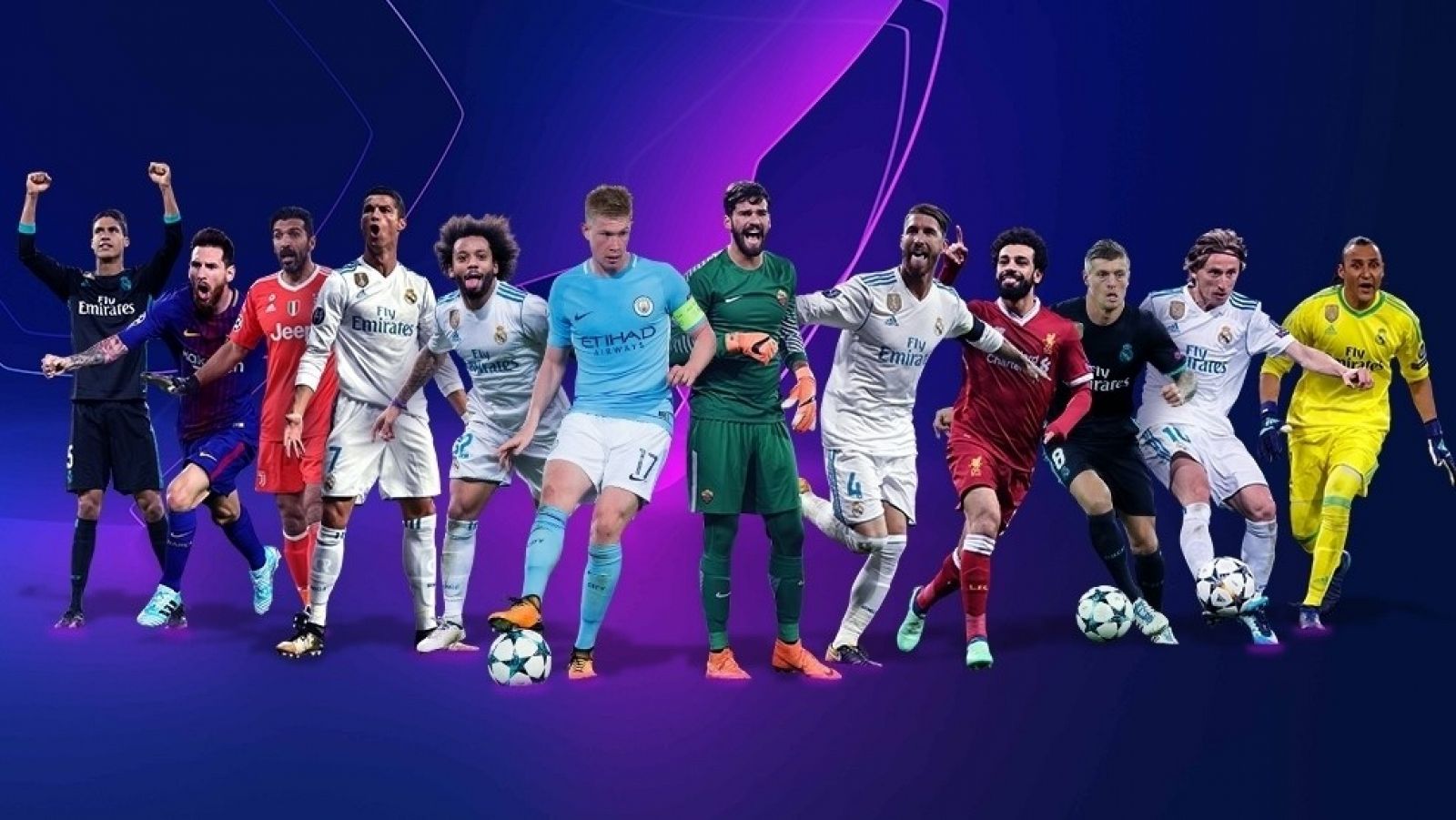 Cartel anunciador de la UEFA de los mejores de la pasada Champions.
