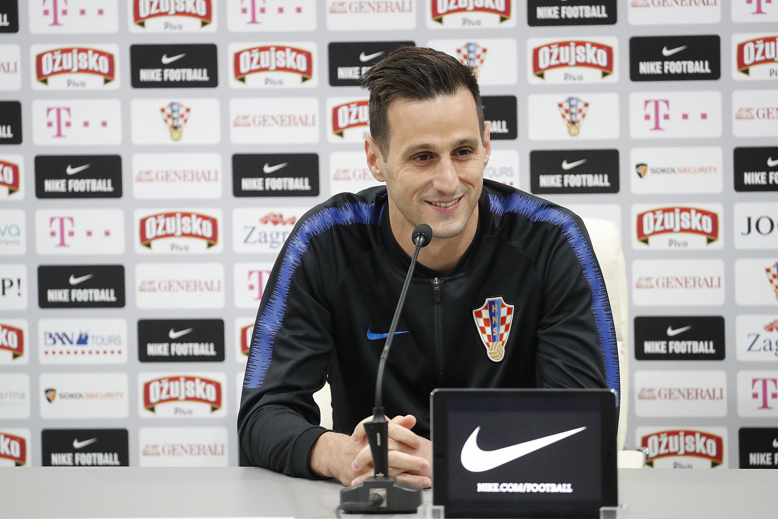 Nikola Kalinic durante una rueda de prensa en el pasado Mundial de Rusia.